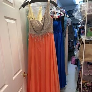 One shoulder salmon dress size 6